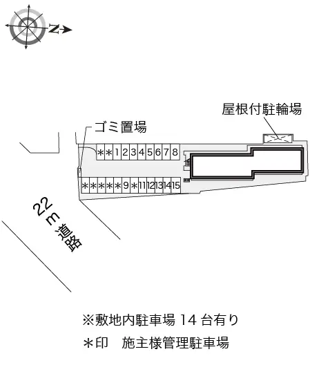 ★手数料０円★堺市北区南花田町　月極駐車場（LP）